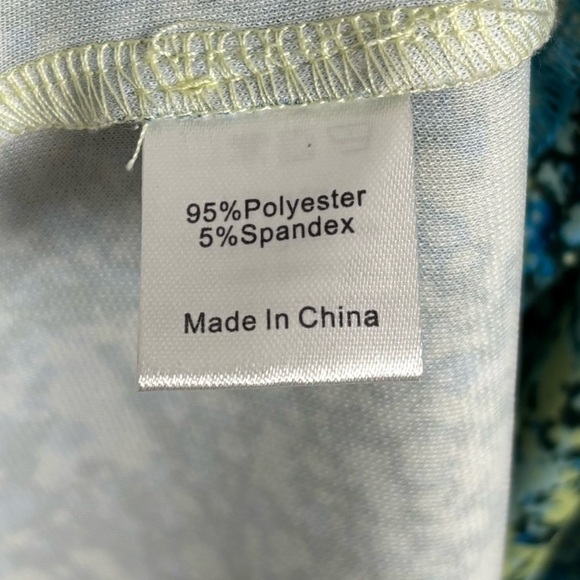 Tuckernuck Dress Womens XXL Green Blue‎ Ellery Splatter Paint Mock Neck Maxi - Picture 11 of 13